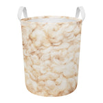 Sheepskin Print Round Laundry Basket