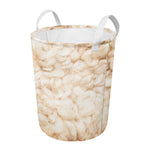 Sheepskin Print Round Laundry Basket