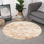 Sheepskin Print Round Rug