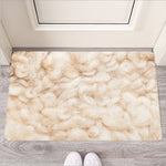Sheepskin Print Rubber Doormat
