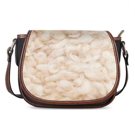 Sheepskin Print Saddle Bag