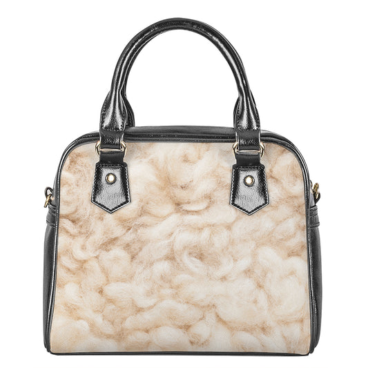 Sheepskin Print Shoulder Handbag