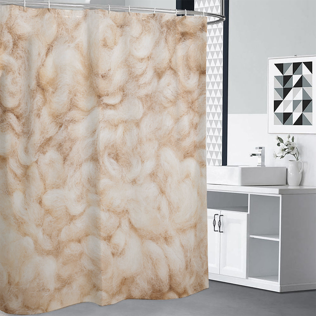 Sheepskin Print Shower Curtain