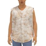 Sheepskin Print Sleeveless Baseball Jersey