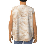 Sheepskin Print Sleeveless Baseball Jersey