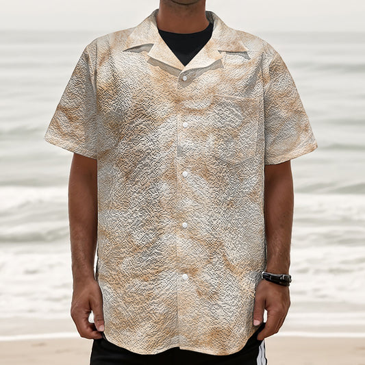 Sheepskin Print Textured Short Sleeve Shirt