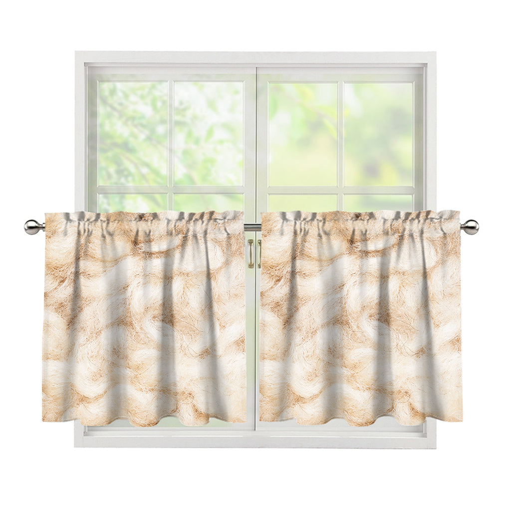 Sheepskin Print Tier Curtains