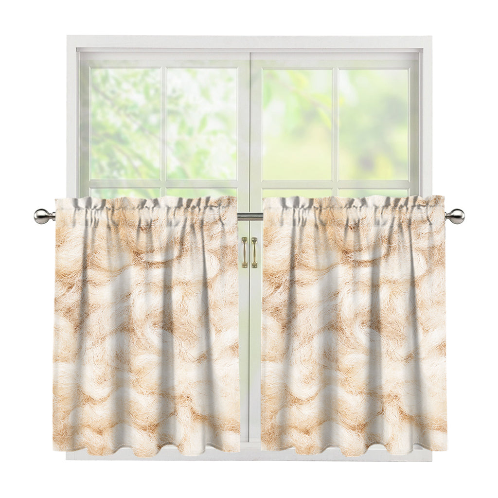 Sheepskin Print Tier Curtains