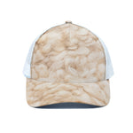 Sheepskin Print White Mesh Trucker Cap