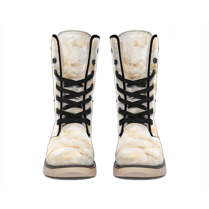 Sheepskin Print Winter Boots
