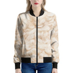 Sheepskin Print Women's Bomber Jacket