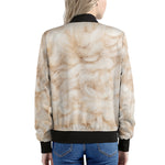 Sheepskin Print Women's Bomber Jacket
