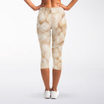 Sheepskin Print Women's Capri Leggings
