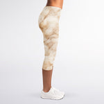 Sheepskin Print Women's Capri Leggings