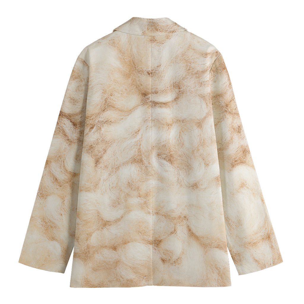 Sheepskin Print Women's Cotton Blazer