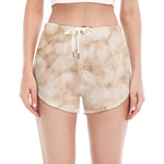 Sheepskin Print Women's Split Running Shorts
