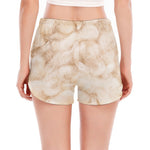 Sheepskin Print Women's Split Running Shorts