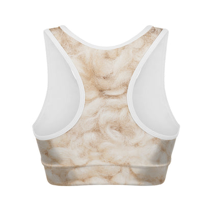 Sheepskin Print Women's Sports Bra