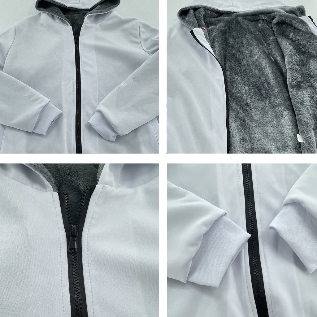 Vanilla Flower And Coconut Pattern Print Sherpa Lined Zip Up Hoodie