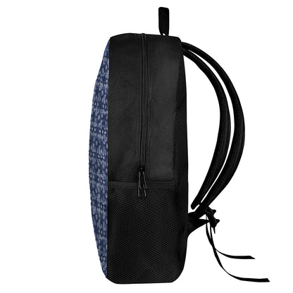 Shibori Floral Pattern Print 17 Inch Backpack