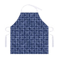 Shibori Floral Pattern Print Adjustable Apron