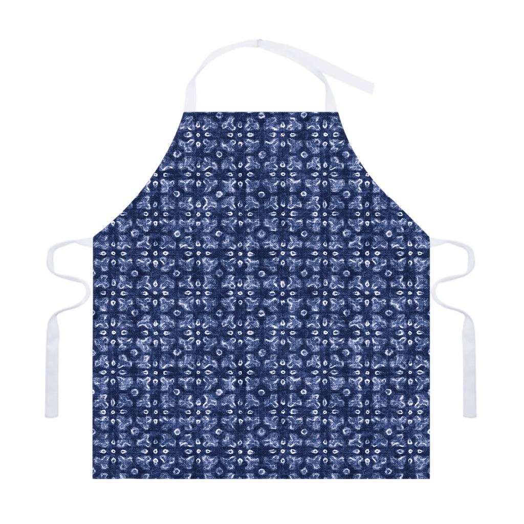 Shibori Floral Pattern Print Adjustable Apron