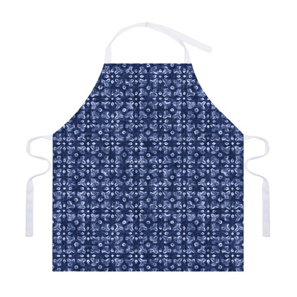 Shibori Floral Pattern Print Adjustable Apron