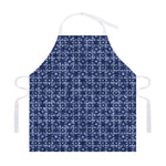 Shibori Floral Pattern Print Adjustable Apron