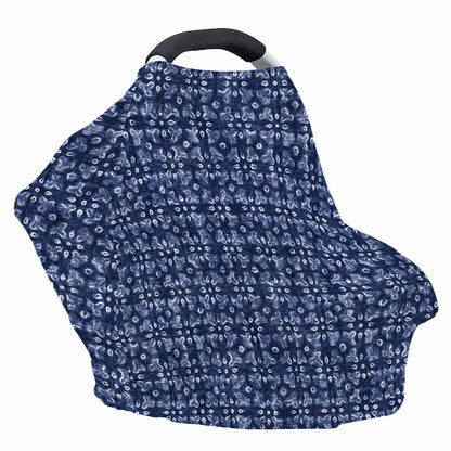Shibori Floral Pattern Print Baby Seat Cover