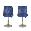 Shibori Floral Pattern Print Bar Stool Covers