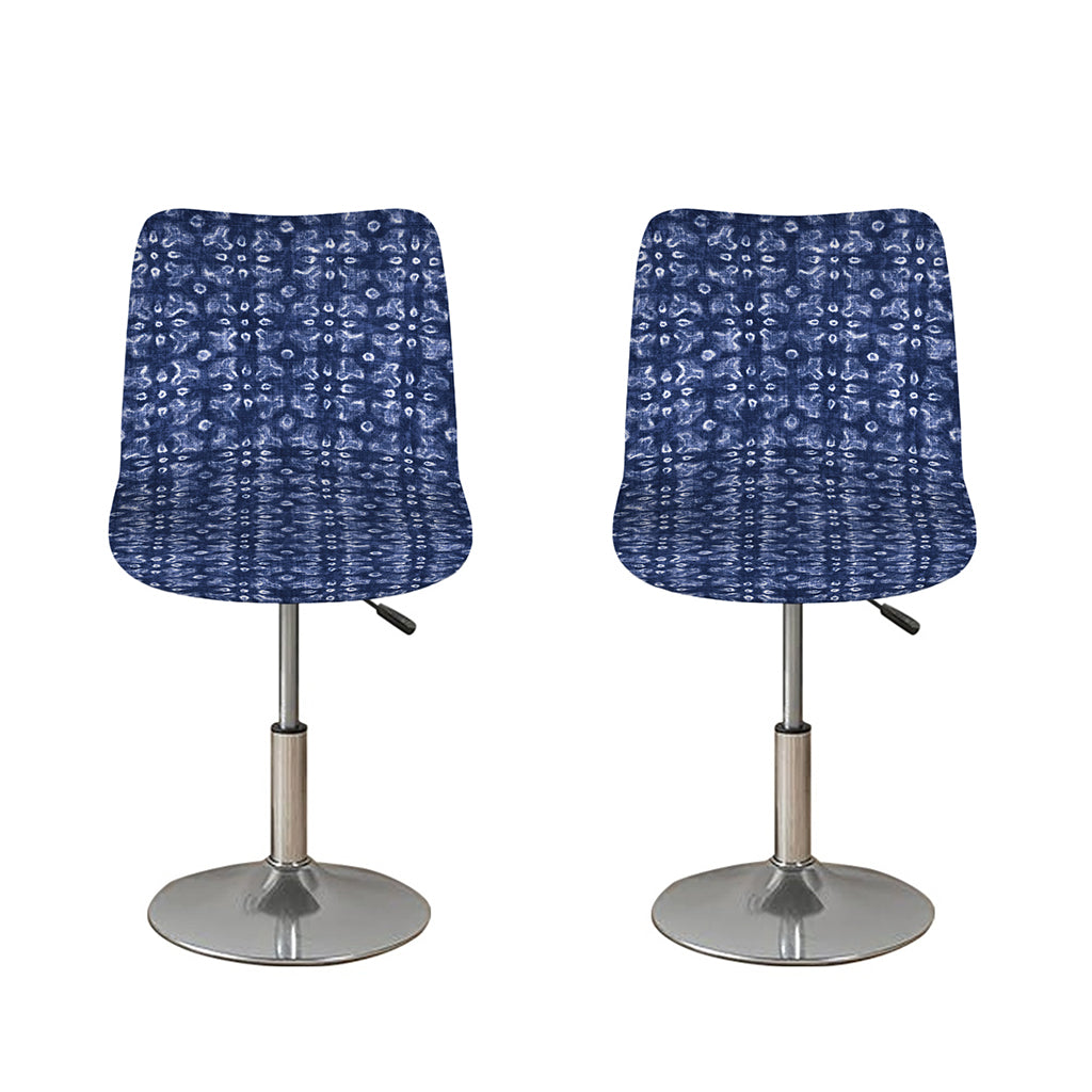 Shibori Floral Pattern Print Bar Stool Covers