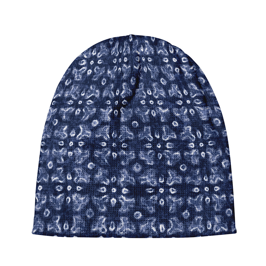 Shibori Floral Pattern Print Beanie