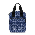 Shibori Floral Pattern Print Bible Tote Bag