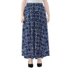 Shibori Floral Pattern Print Chiffon Maxi Skirt