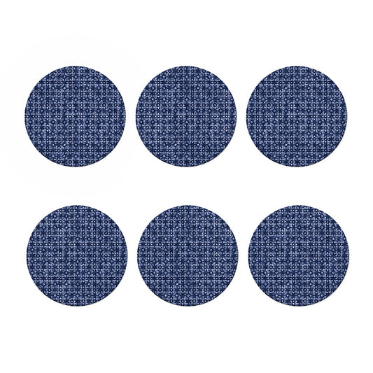 Shibori Floral Pattern Print Coaster Set