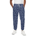 Shibori Floral Pattern Print Cotton Sweatpants