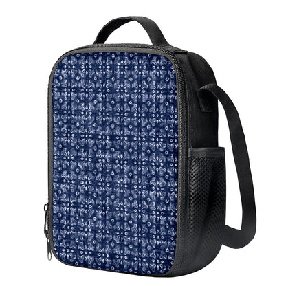 Shibori Floral Pattern Print Crossbody Lunch Bag