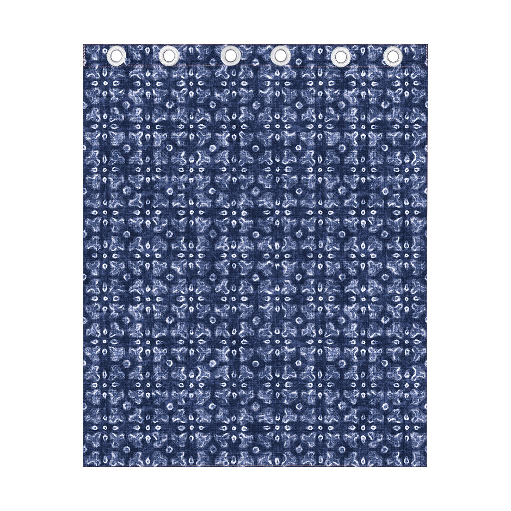 Shibori Floral Pattern Print Curtain