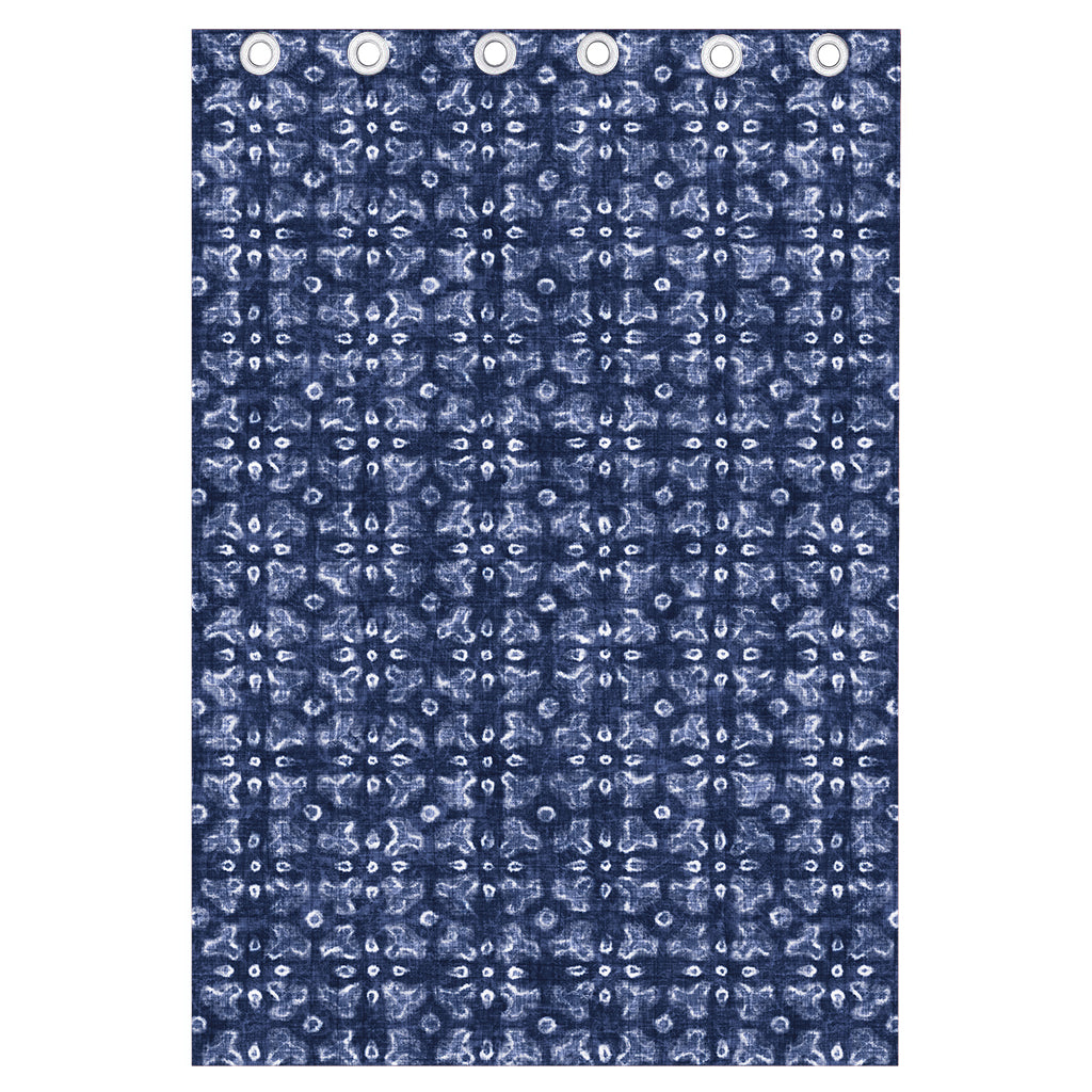 Shibori Floral Pattern Print Curtain