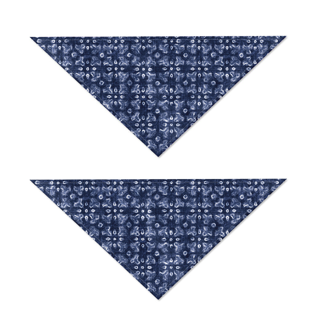 Shibori Floral Pattern Print Dog Bandana