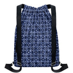 Shibori Floral Pattern Print Drawstring Backpack