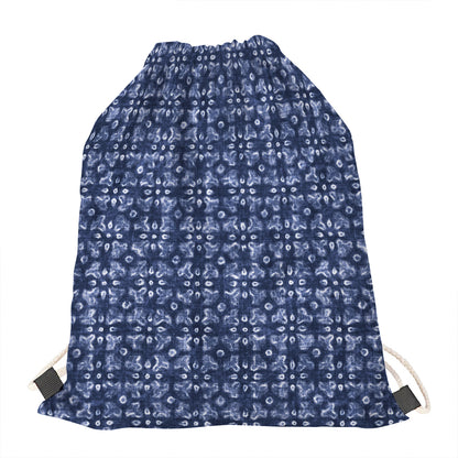 Shibori Floral Pattern Print Drawstring Bag