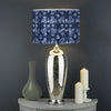 Shibori Floral Pattern Print Drum Lamp Shade