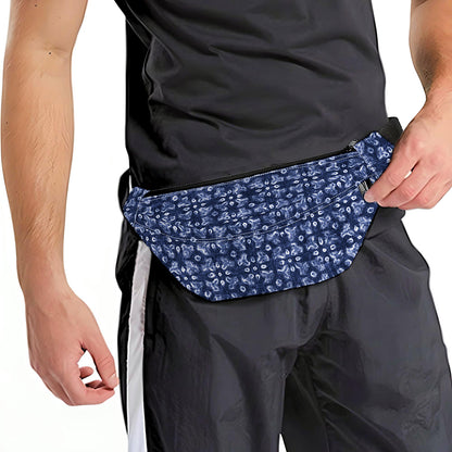 Shibori Floral Pattern Print Fanny Pack