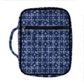 Shibori Floral Pattern Print Front Pocket Bible Bag