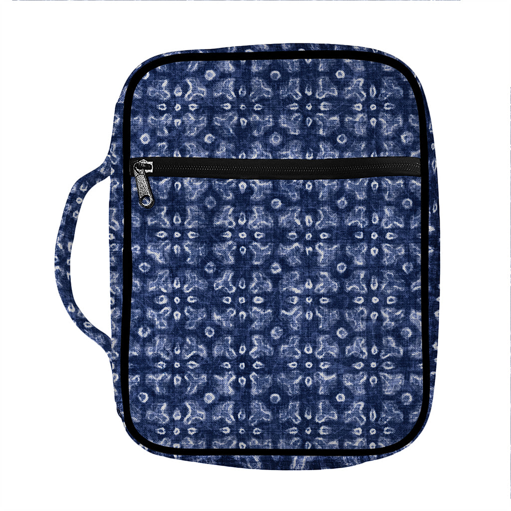 Shibori Floral Pattern Print Front Pocket Bible Bag