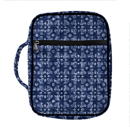Shibori Floral Pattern Print Front Pocket Bible Bag