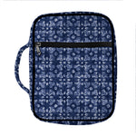 Shibori Floral Pattern Print Front Pocket Bible Bag