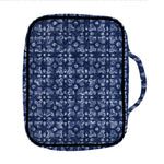 Shibori Floral Pattern Print Front Pocket Bible Bag