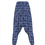 Shibori Floral Pattern Print Hammer Pants